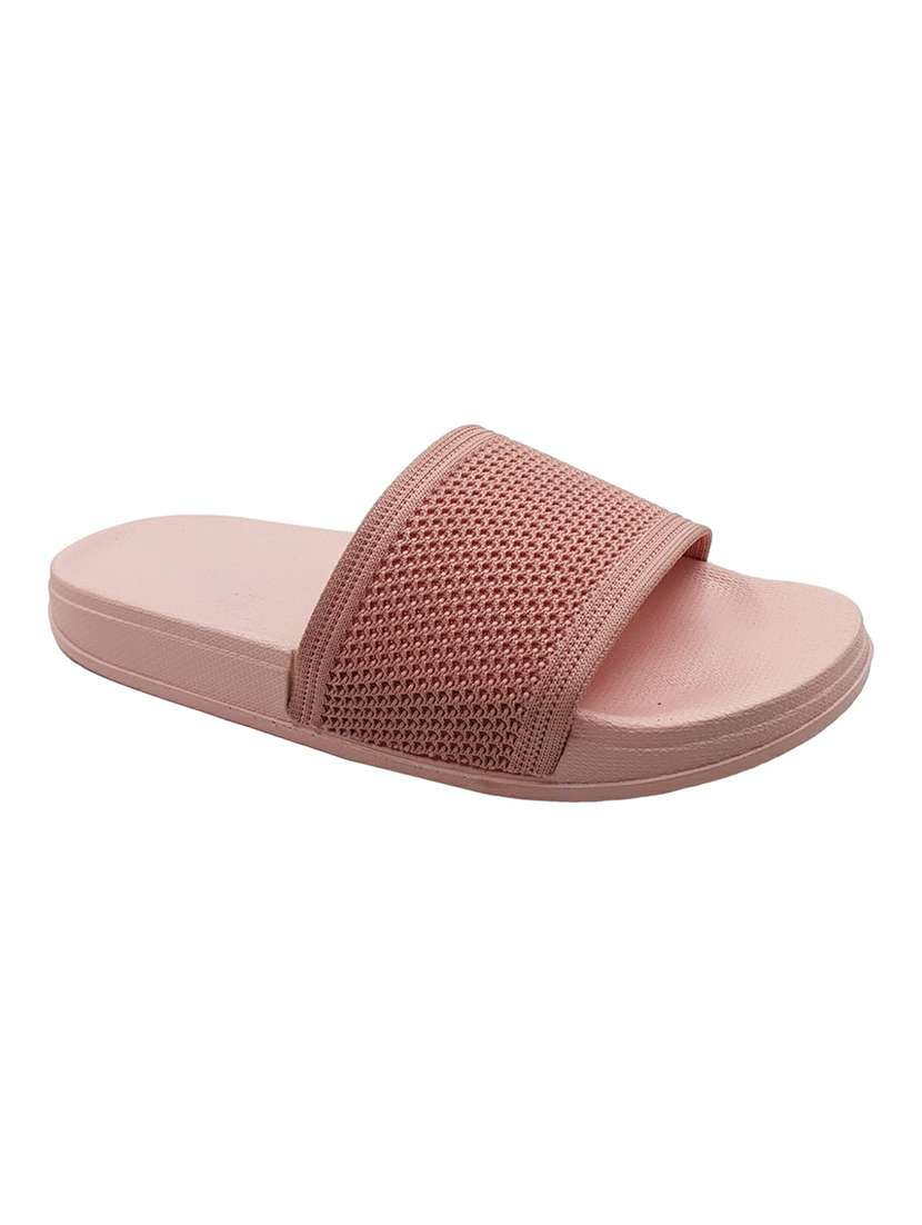 pink resin slides flip flops - 18047817 - Standard Image - 2