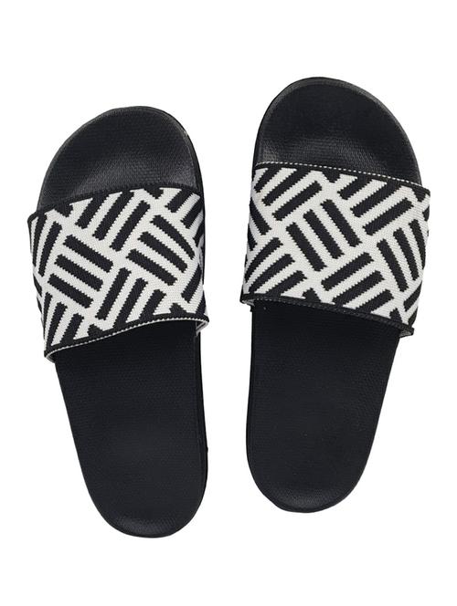 black resin slides flip flops - 18047823 -  Standard Image - 0