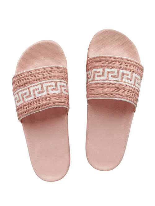 pink resin slides flip flops - 18047827 -  Standard Image - 0