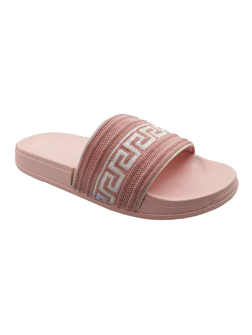 pink resin slides flip flops - 18047827 - Standard Image - 2