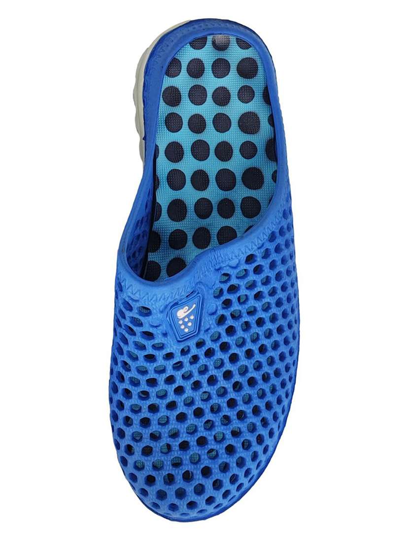 light blue rubber slip on sandals - 18047837 - Standard Image - 2