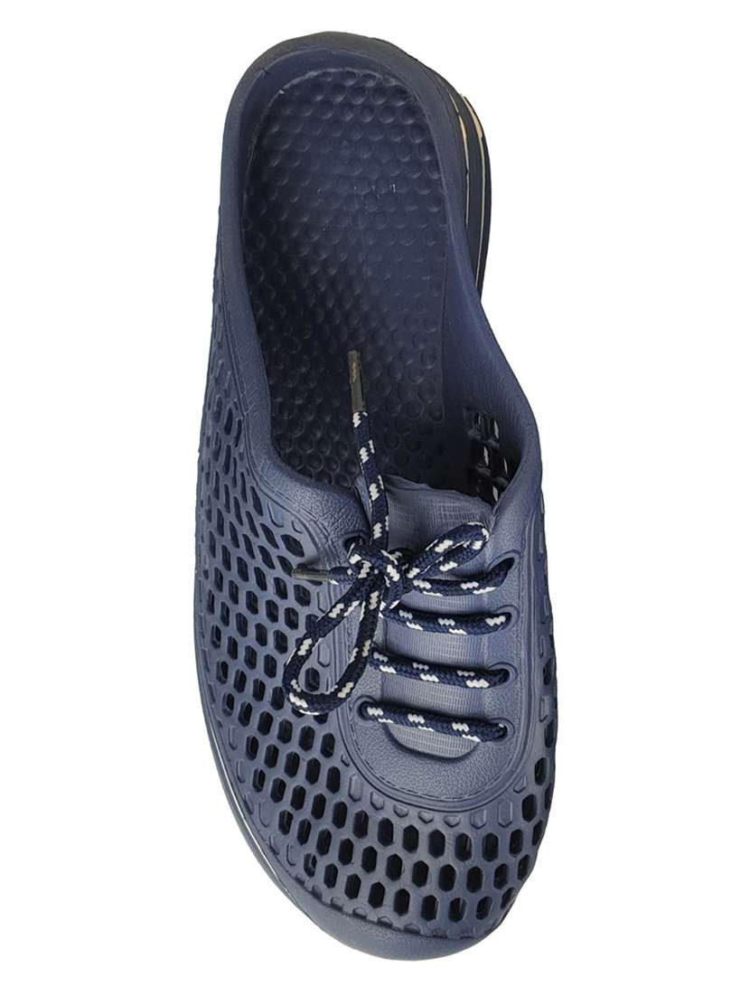 blue rubber slip on sandals - 18047872 - Standard Image - 2