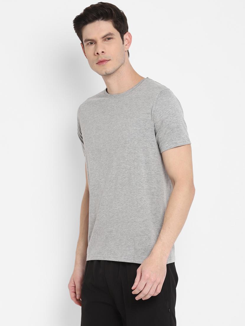 grey solid t-shirt - 18048022 - Standard Image - 2