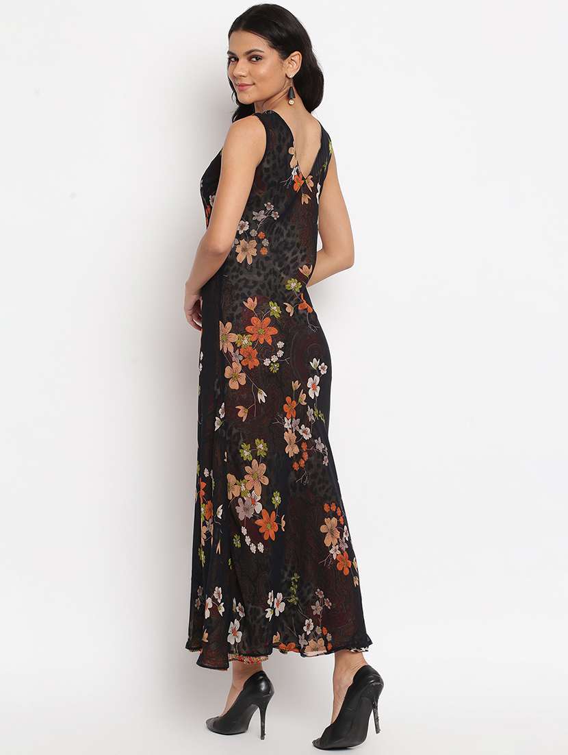 women's fit & flare floral dress - 18048035 -  Standard Image - 2