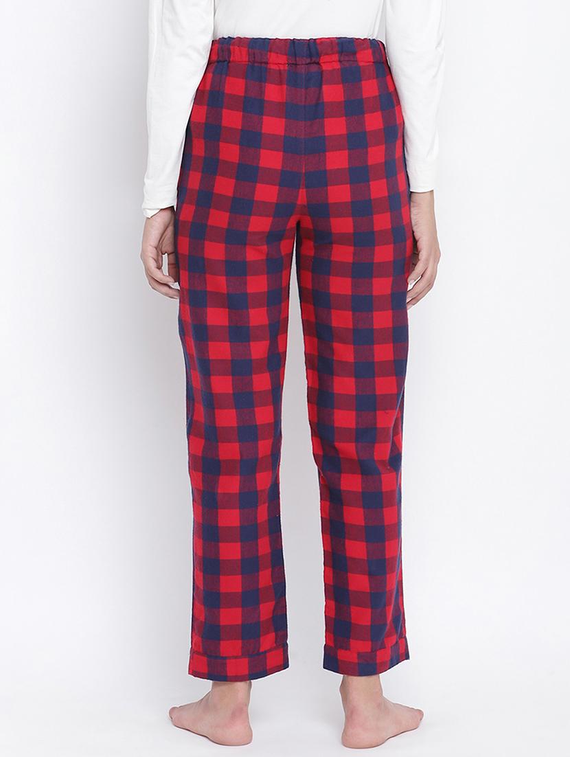 drawstring waist checkered pajama - 18048182 - Standard Image - 2