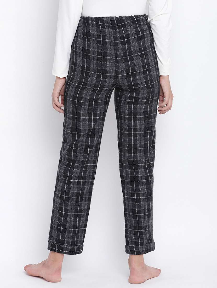 drawstring waist checkered pajama - 18048183 -  Standard Image - 2