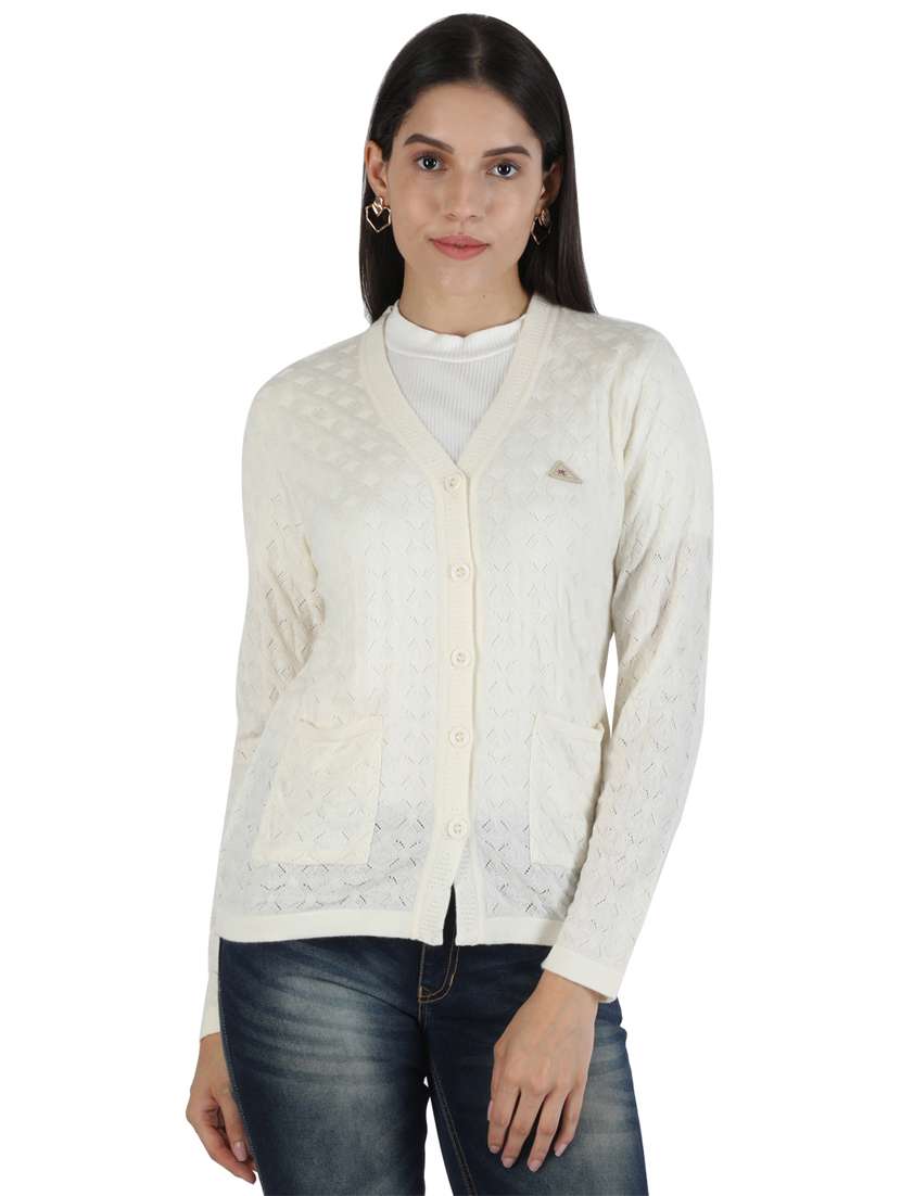 long sleeved woolen cardigan