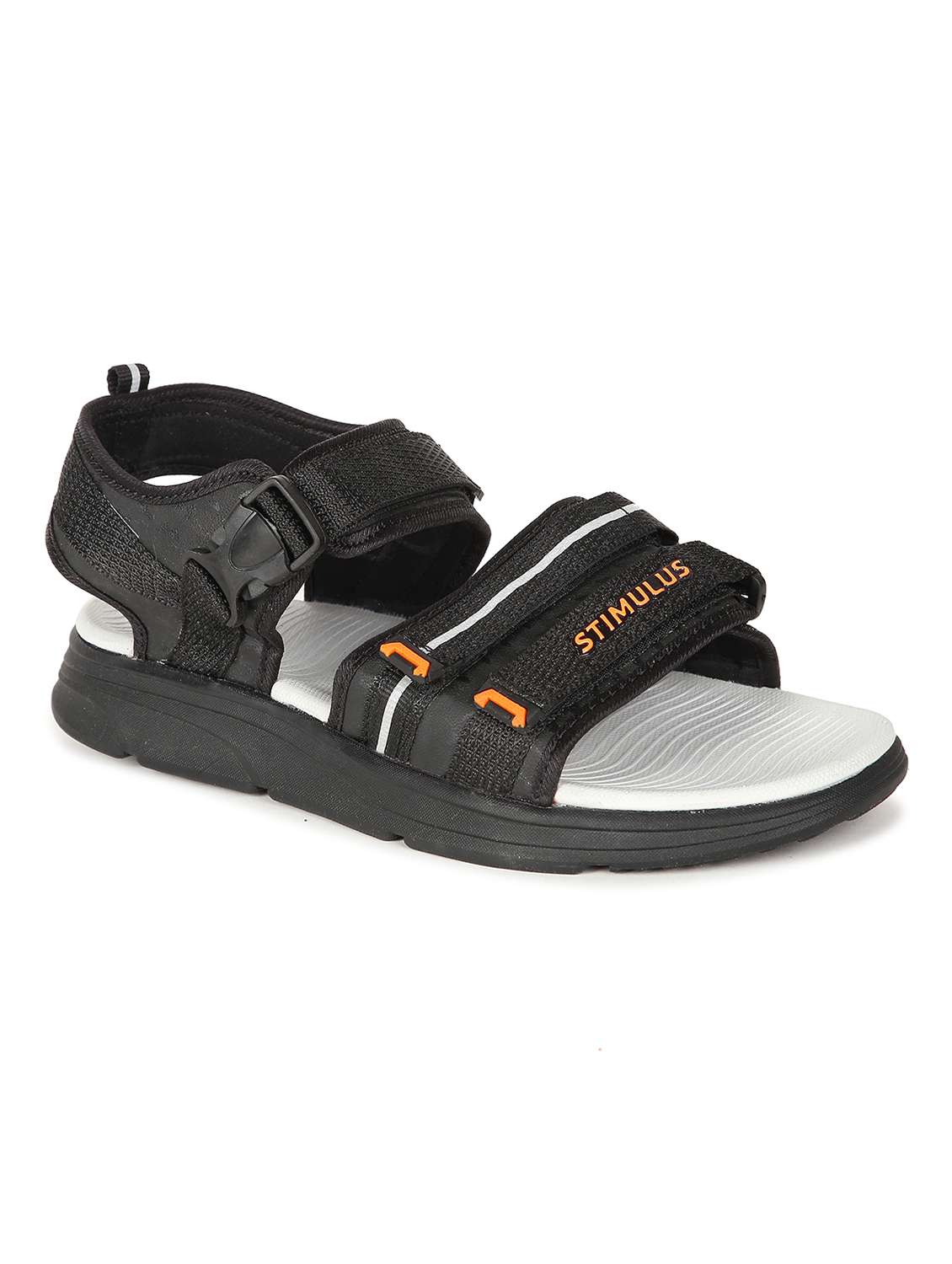 black fabric back strap floaters