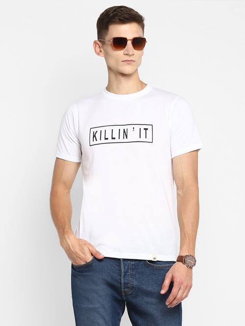 white front print t-shirt - 18049817 - Standard Image - 0