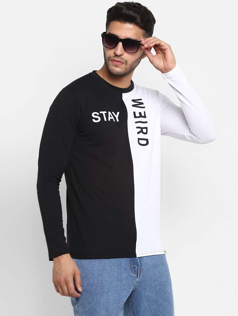 black color block t-shirt