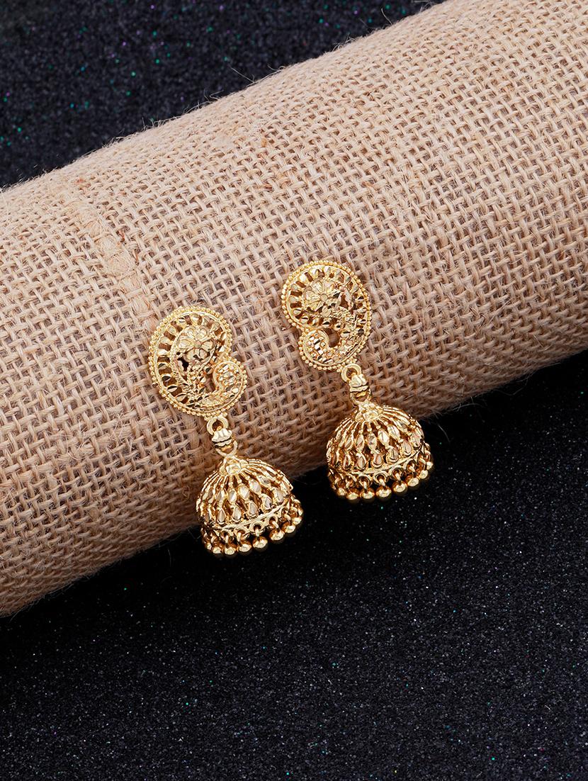traditional amazing gold plated jhumka earring - 18051257 - Standard Image - 2