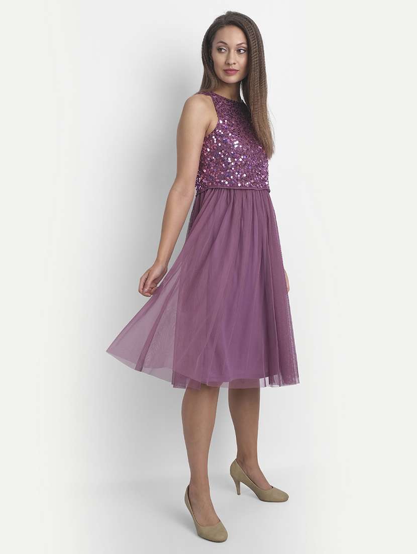 women's fit & flare knee length dress - 18051314 - Standard Image - 2