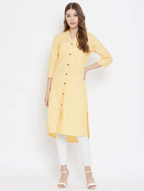 women's front slit kurta - 18051409 - Standard Image - 0