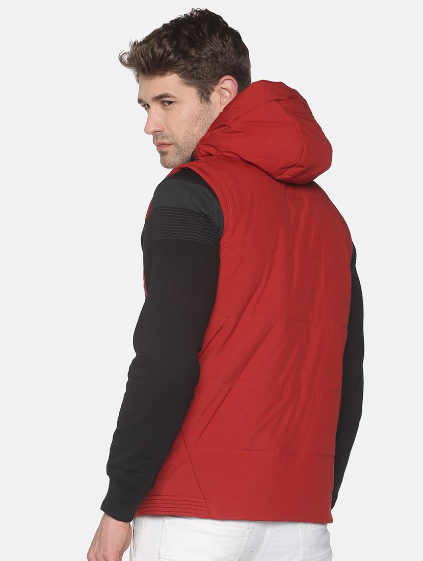 red solid quilted jacket - 18052393 - Standard Image - 2