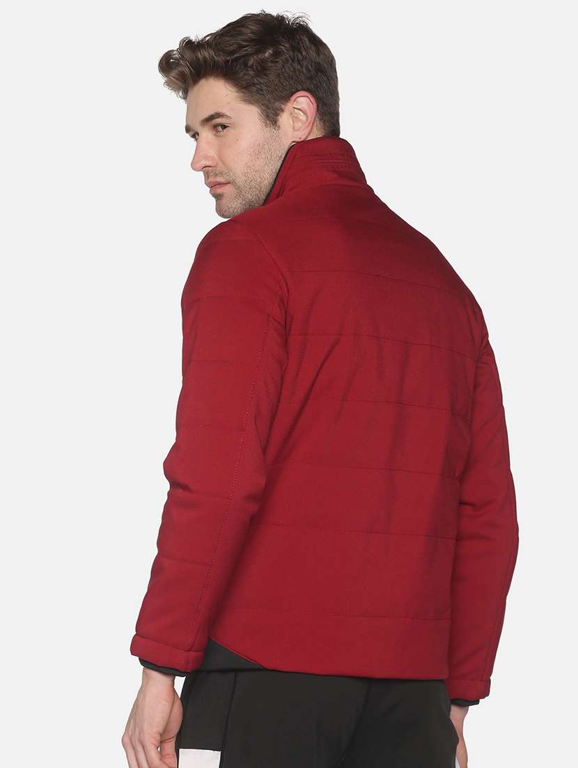 red solid quilted jacket - 18052414 -  Standard Image - 2