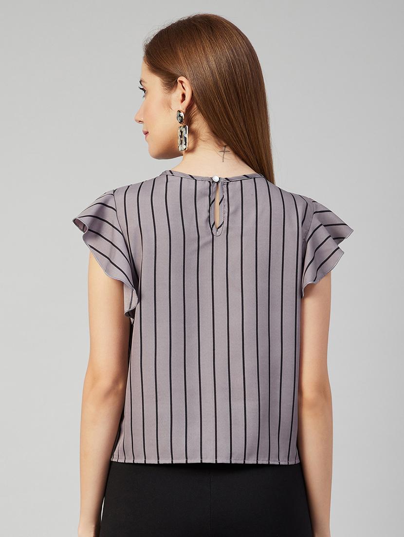 women's straight key hole neck top - 18052495 - Standard Image - 2