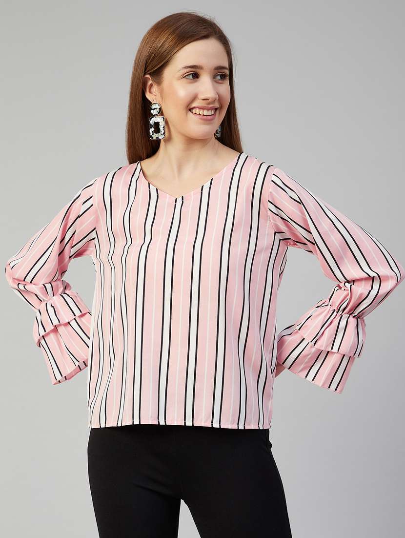 women's straight v neck top