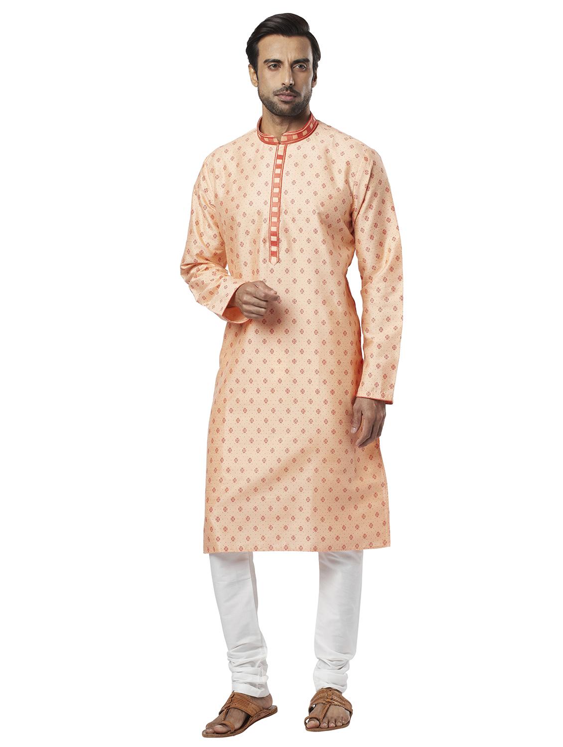 orange printed kurta - 18052909 - Standard Image - 2