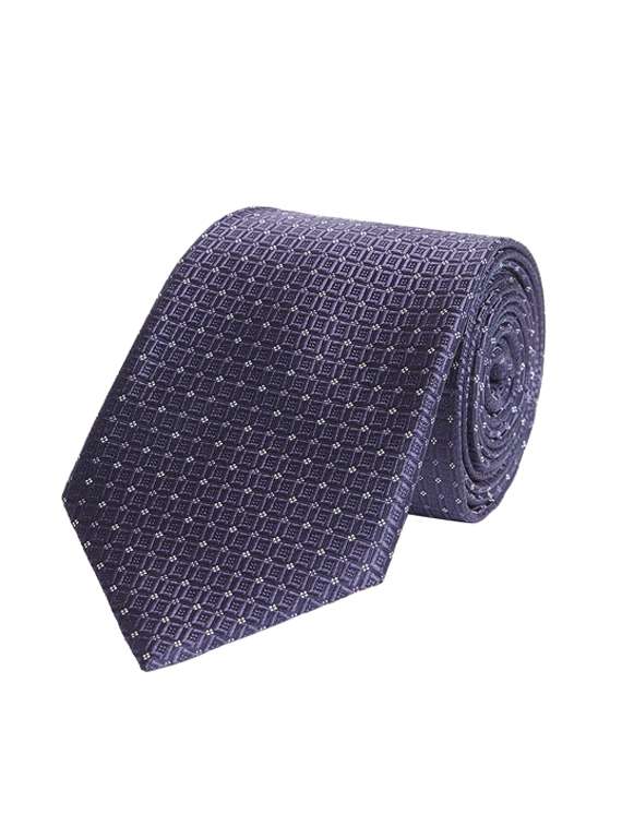 purple silk blend tie