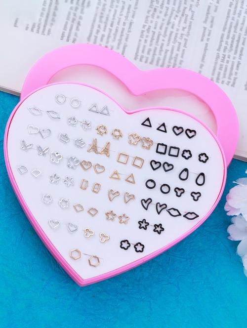 multi colored brass studs earring - 18053570 - Standard Image - 0