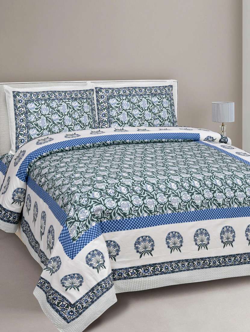 texstylers cotton viscose 210 tc super soft big size (70x100 inches) single bedsheet with 2 pillow covers