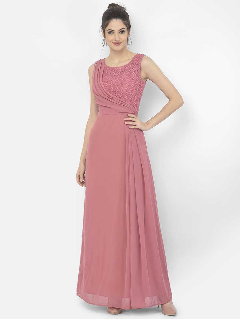 women's fit & flare solid dress