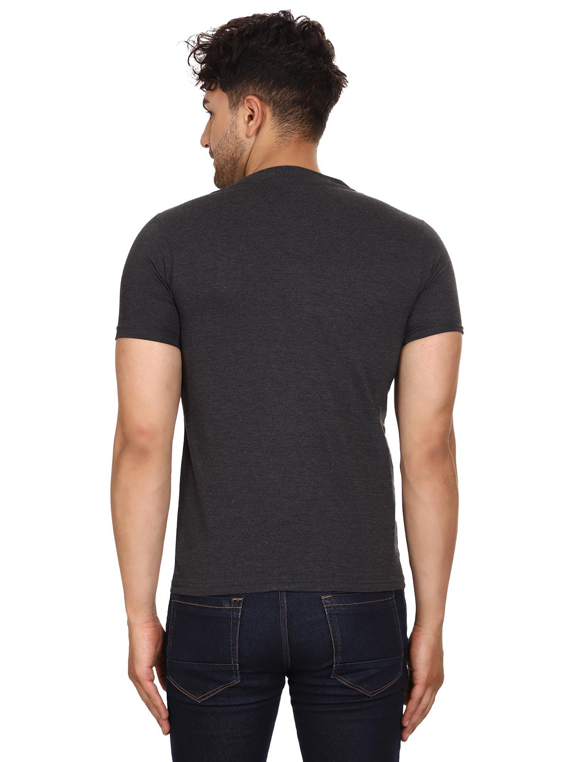 charcoal grey solid t-shirt - 18056621 - Standard Image - 2