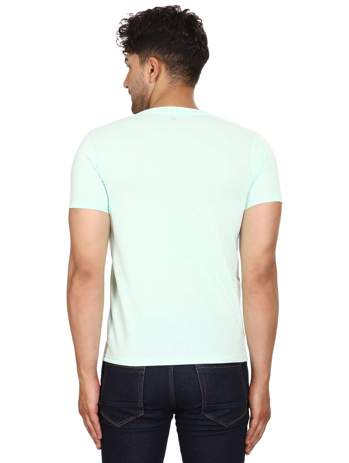 light blue solid t-shirt - 18056622 - Standard Image - 2