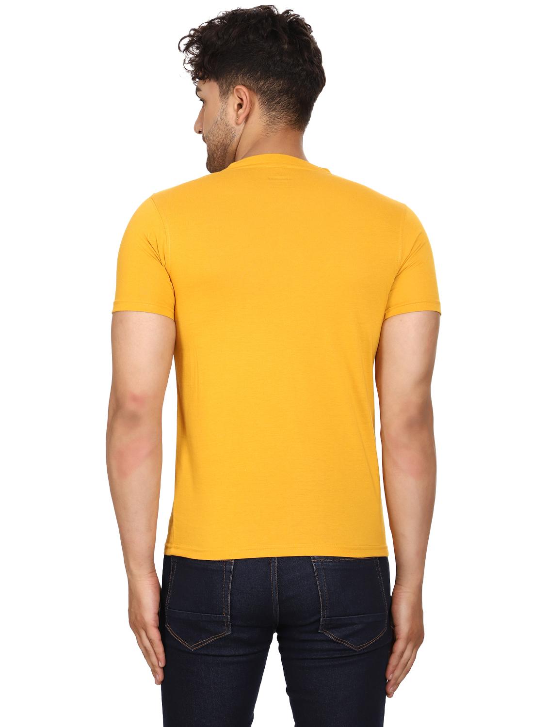 mustard solid t-shirt - 18056624 - Standard Image - 2