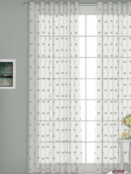 gm 7 feet abstract grommet single sheer door curtain panel - 18058688 - Standard Image - 0