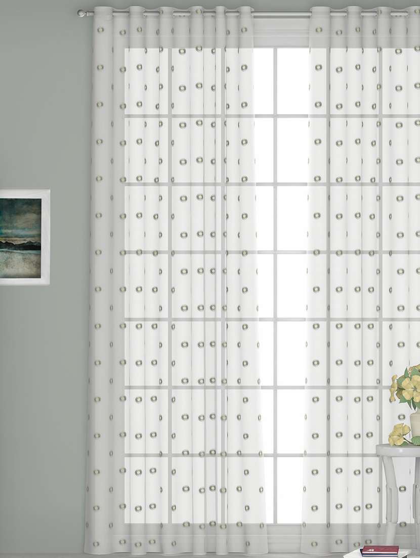 gm 7 feet abstract grommet single sheer door curtain panel - 18058688 - Zoom Image - 0