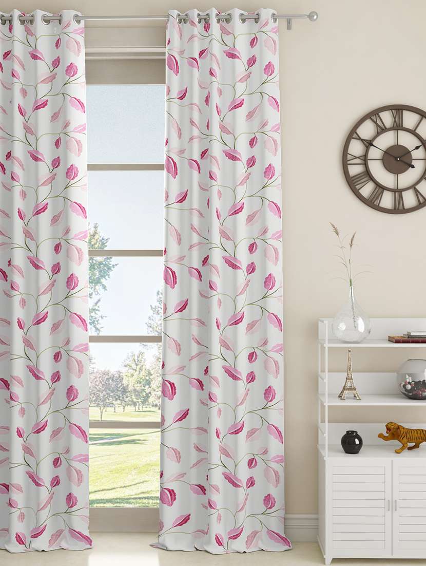 gm 7 feet floral grommet single regular door curtain panel