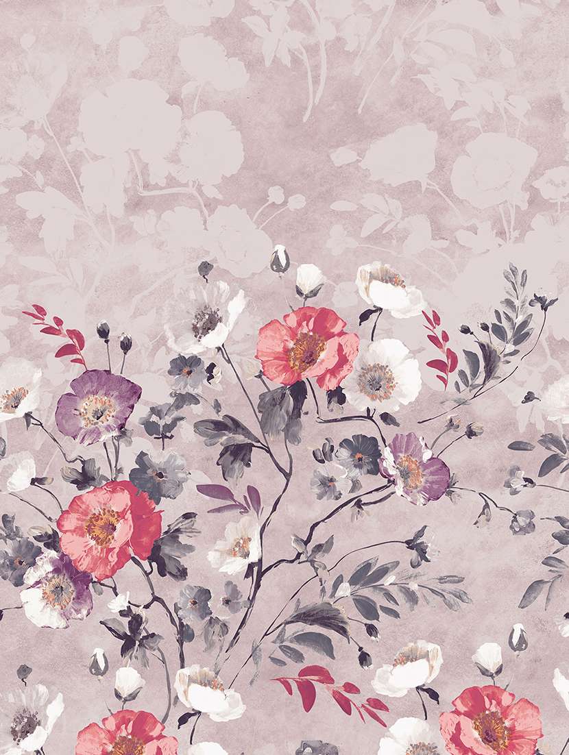 gm floral 400 tc 100% cotton digital print beige double bedsheet with 4 pillow covers - 18058999 -  Standard Image - 2