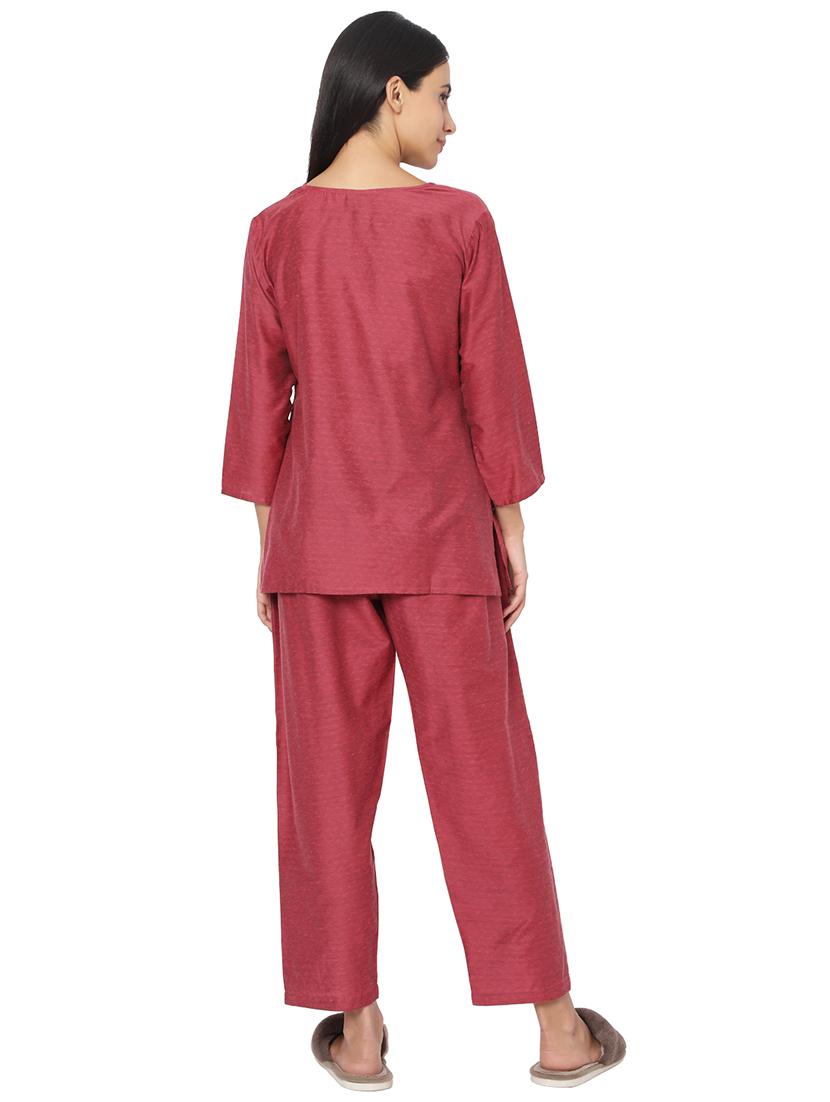 self design nightwear pyjama set - 18059970 - Standard Image - 2