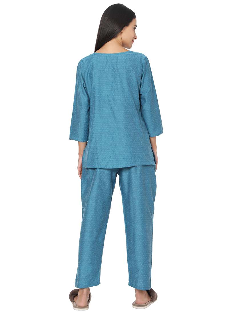 self design nightwear pyjama set - 18059971 -  Standard Image - 2