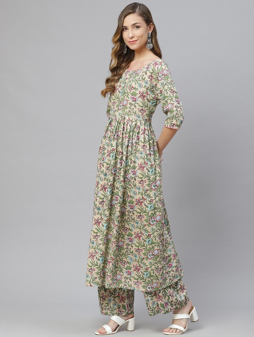 green rayon suit set - 18066518 - Standard Image - 2