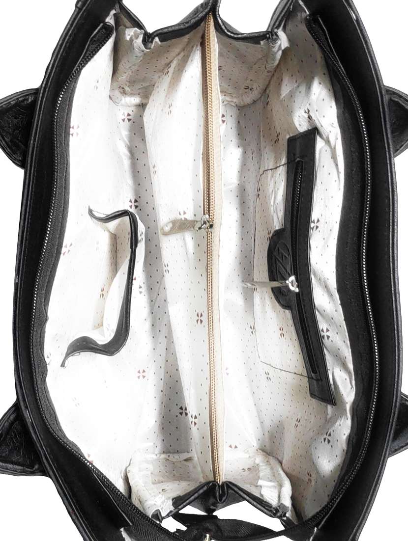 black leatherette (pu) handbag - 18067027 -  Standard Image - 2