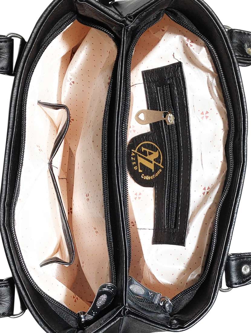 black leatherette (pu) handbag - 18067033 -  Standard Image - 2