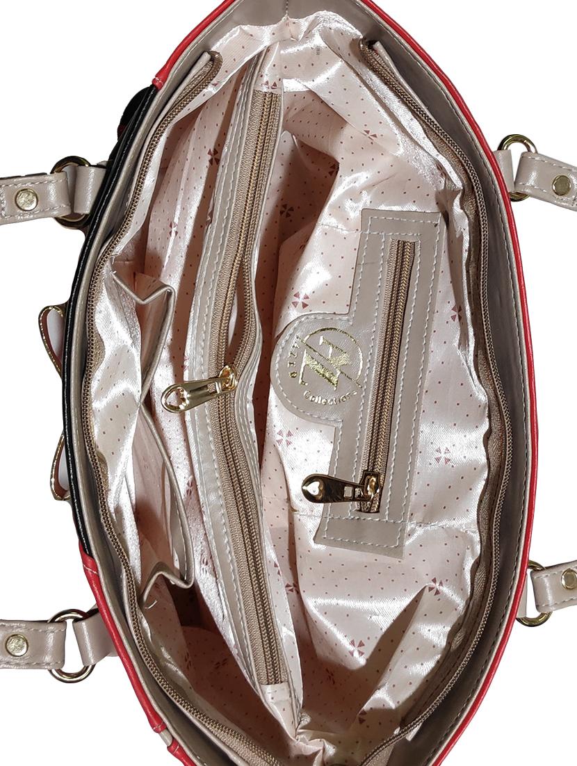 red leatherette (pu) handbag - 18067038 - Standard Image - 2