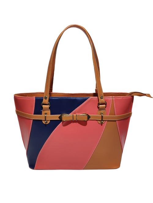 pink leatherette (pu) handbag - 18067042 -  Standard Image - 0