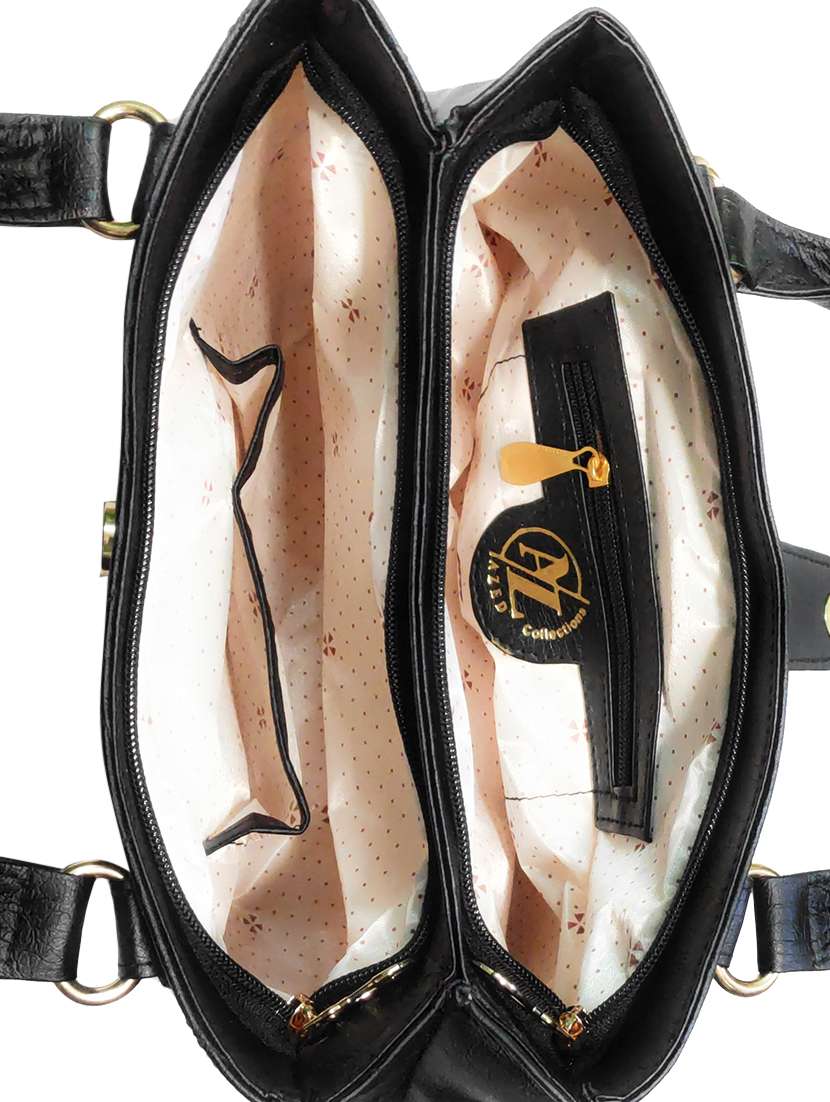 black leatherette (pu) handbag - 18067045 -  Standard Image - 2