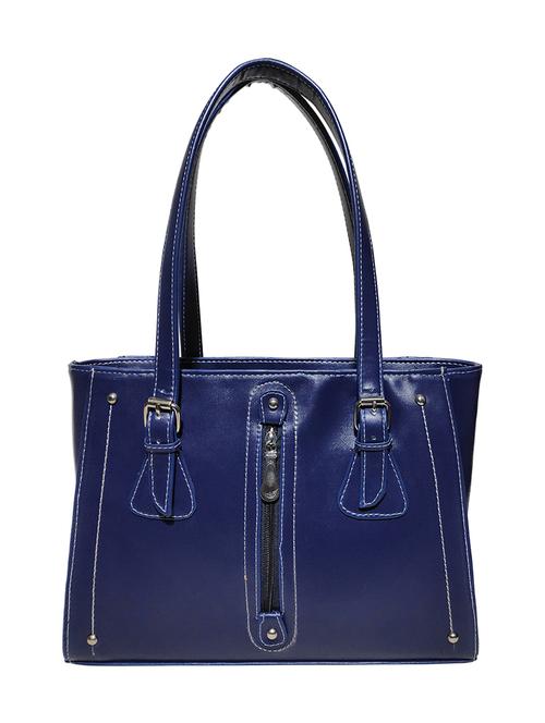 blue leatherette (pu) handbag - 18067050 -  Standard Image - 0