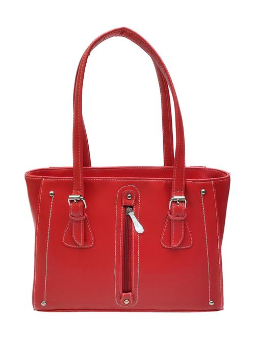 red leatherette (pu) handbag - 18067052 -  Standard Image - 0