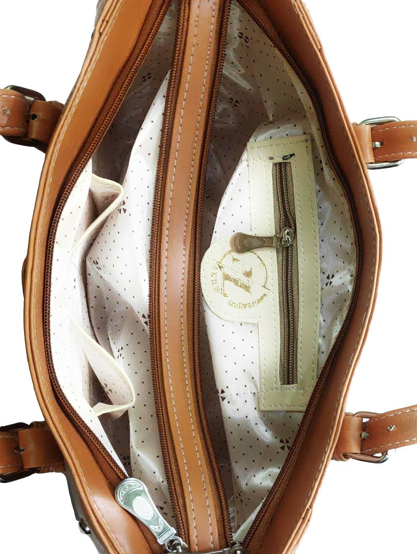 tan leatherette (pu) handbag - 18067057 - Standard Image - 2