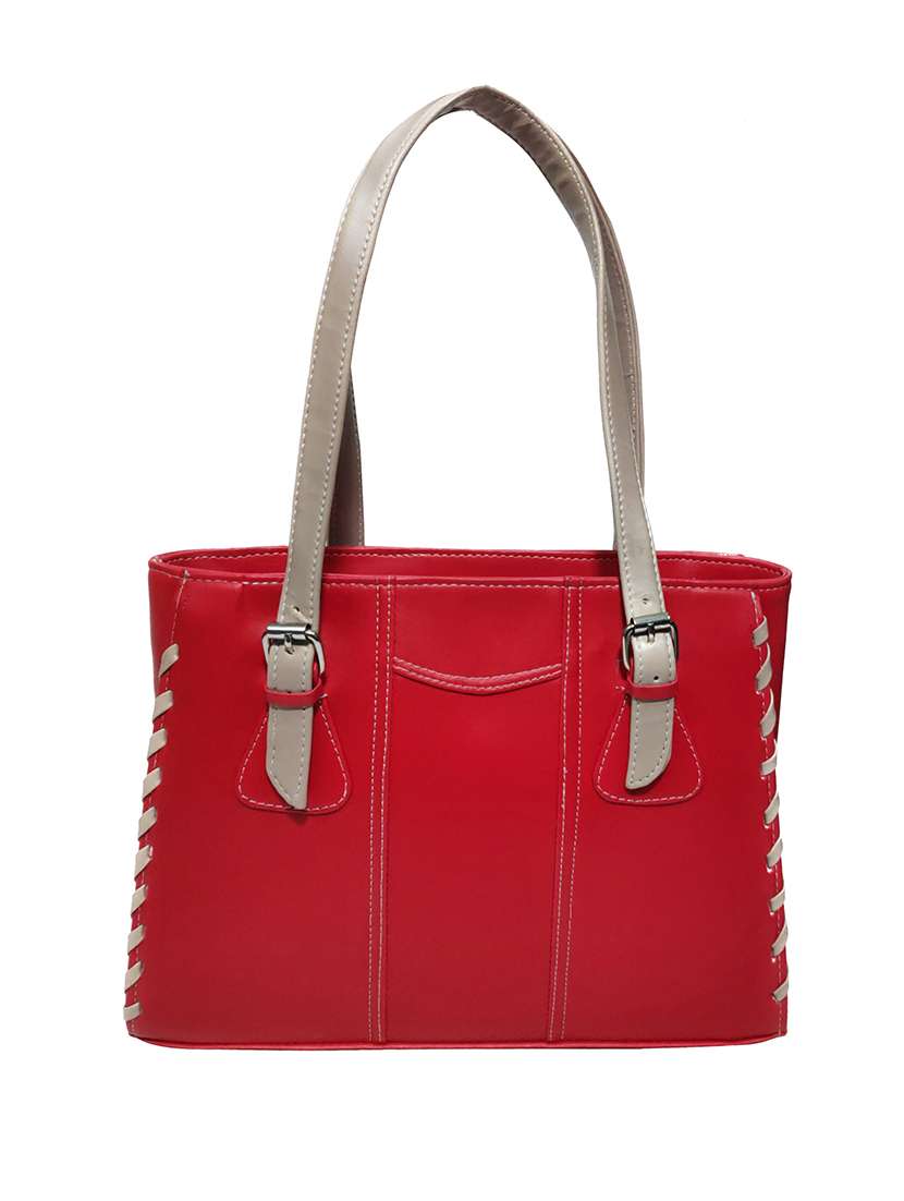 red leatherette (pu) handbag