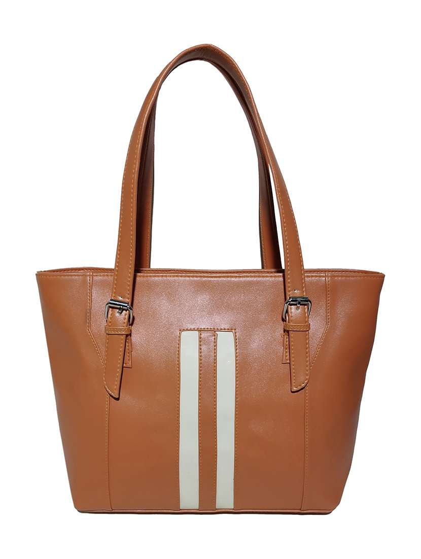 tan leatherette (pu) handbag