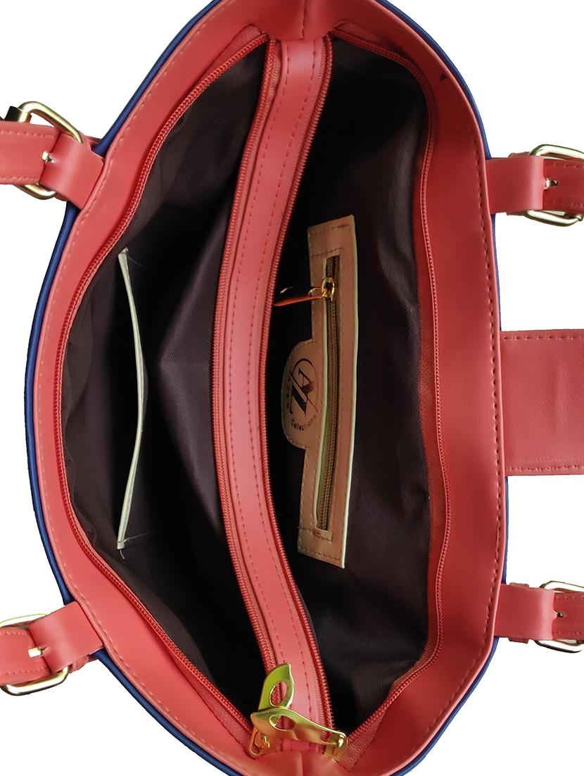 blue leatherette (pu) handbag - 18067071 - Standard Image - 2