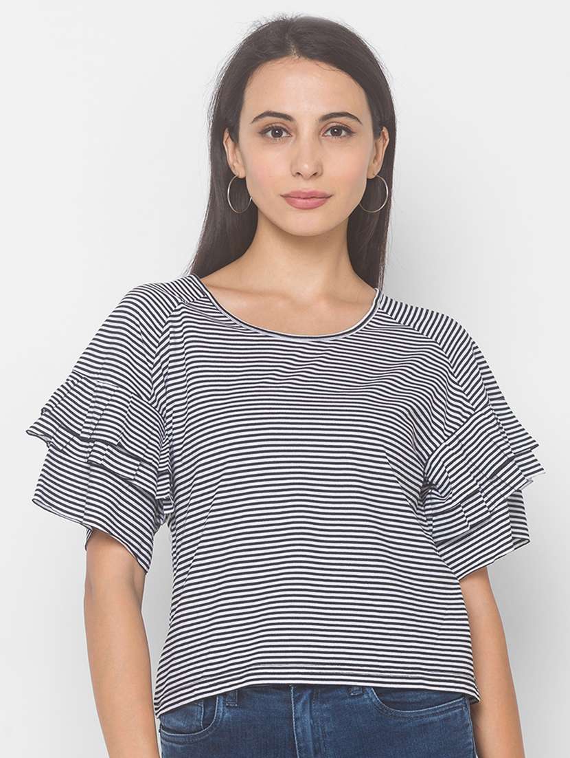 women's straight round neck top - 18068230 - Zoom Image - 0
