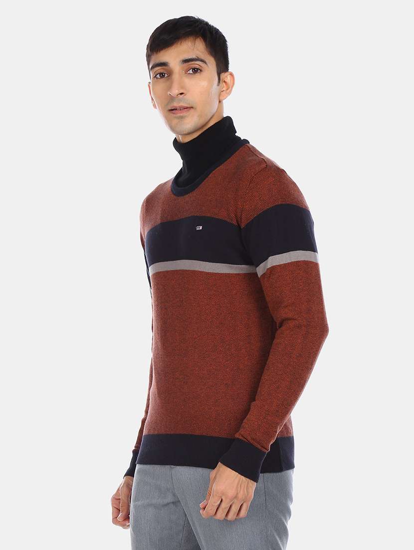 brown color men's pullover