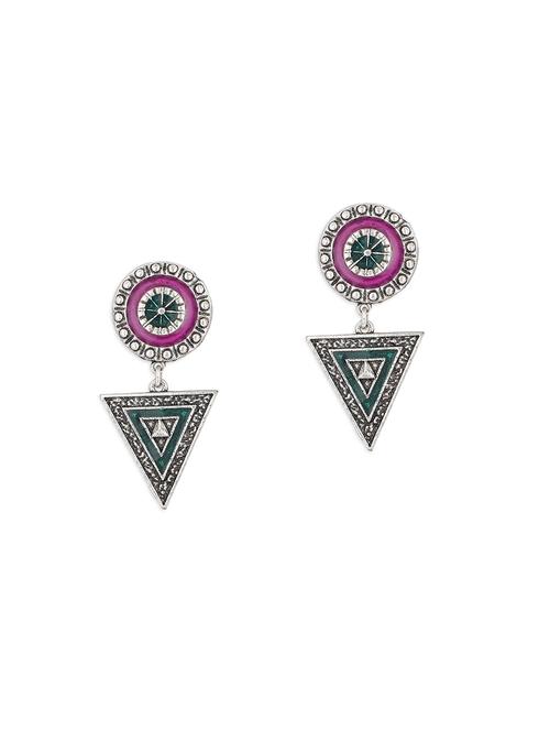 silver metal studs earring - 18072002 - Standard Image - 0